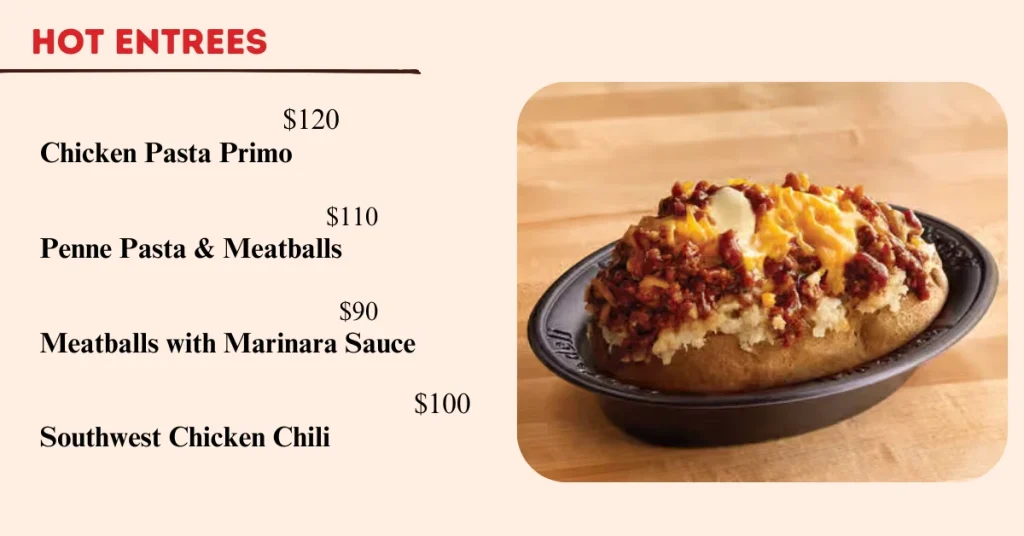 Jasons Deli Hot Entrees Menu USA