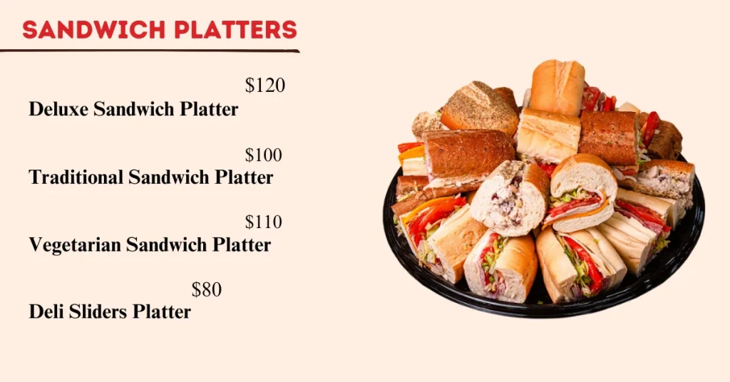 Jasons Deli Sandwich Platters Menu USA